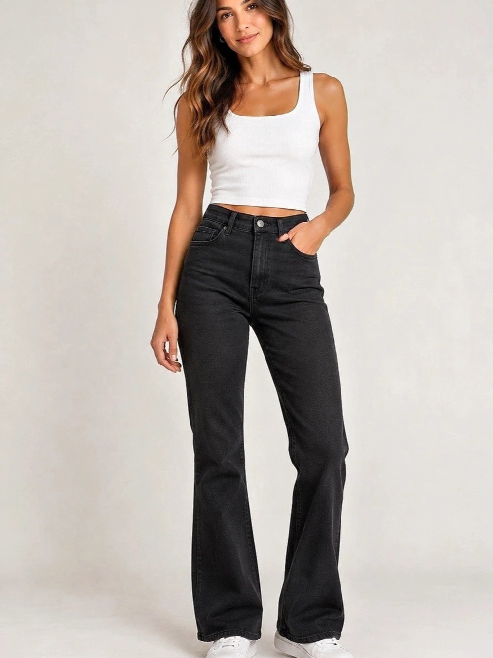 Wilfred Free by Aritzia Black High Rise Flare Jeans – Size 6